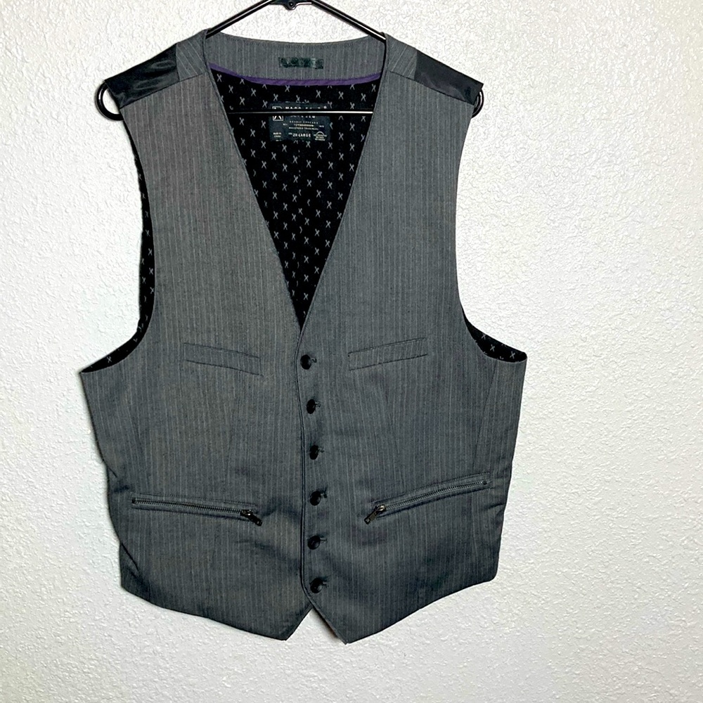 Marc Ecko gray suit vest XXL